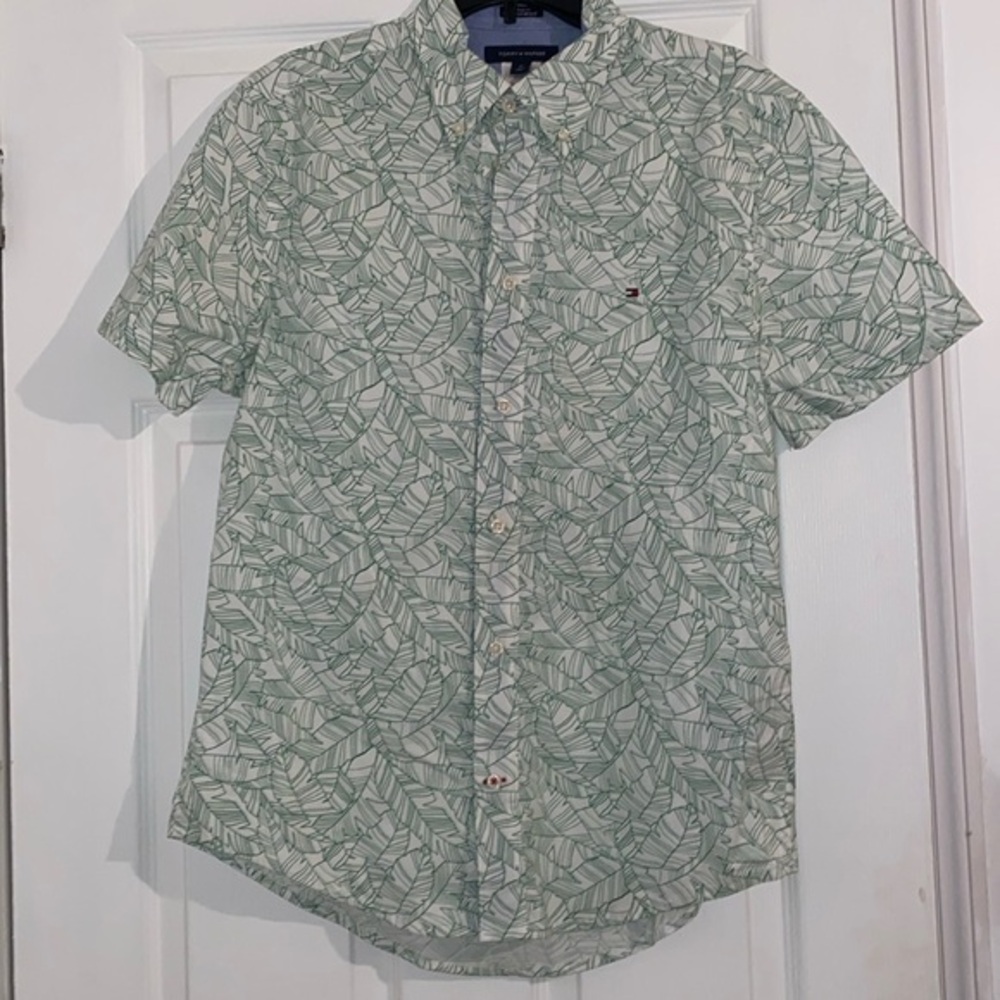 Tommy Hilfiger Mens palm fronds shirt